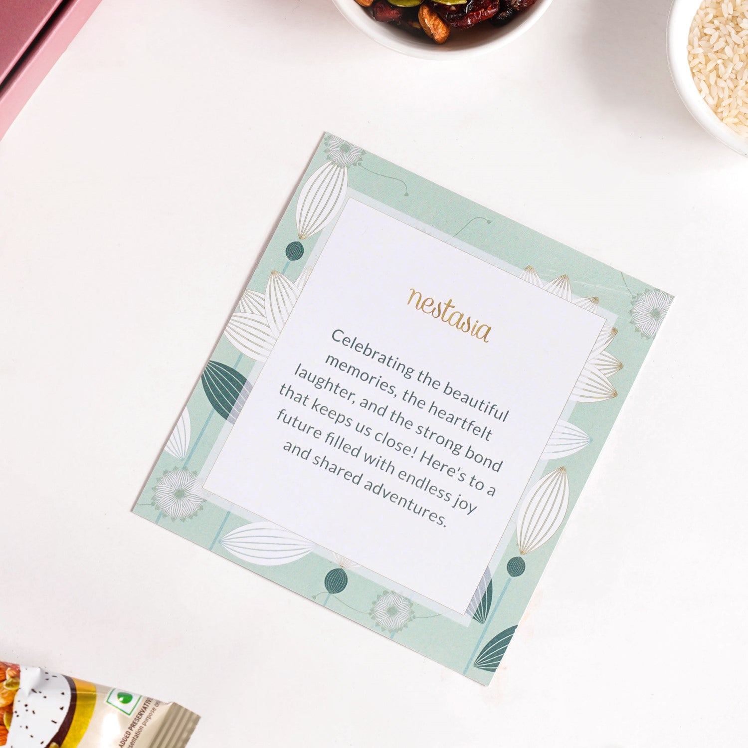 Beaded Bracelet Rakhi Gift Hamper Set Of 5 With Box And Card