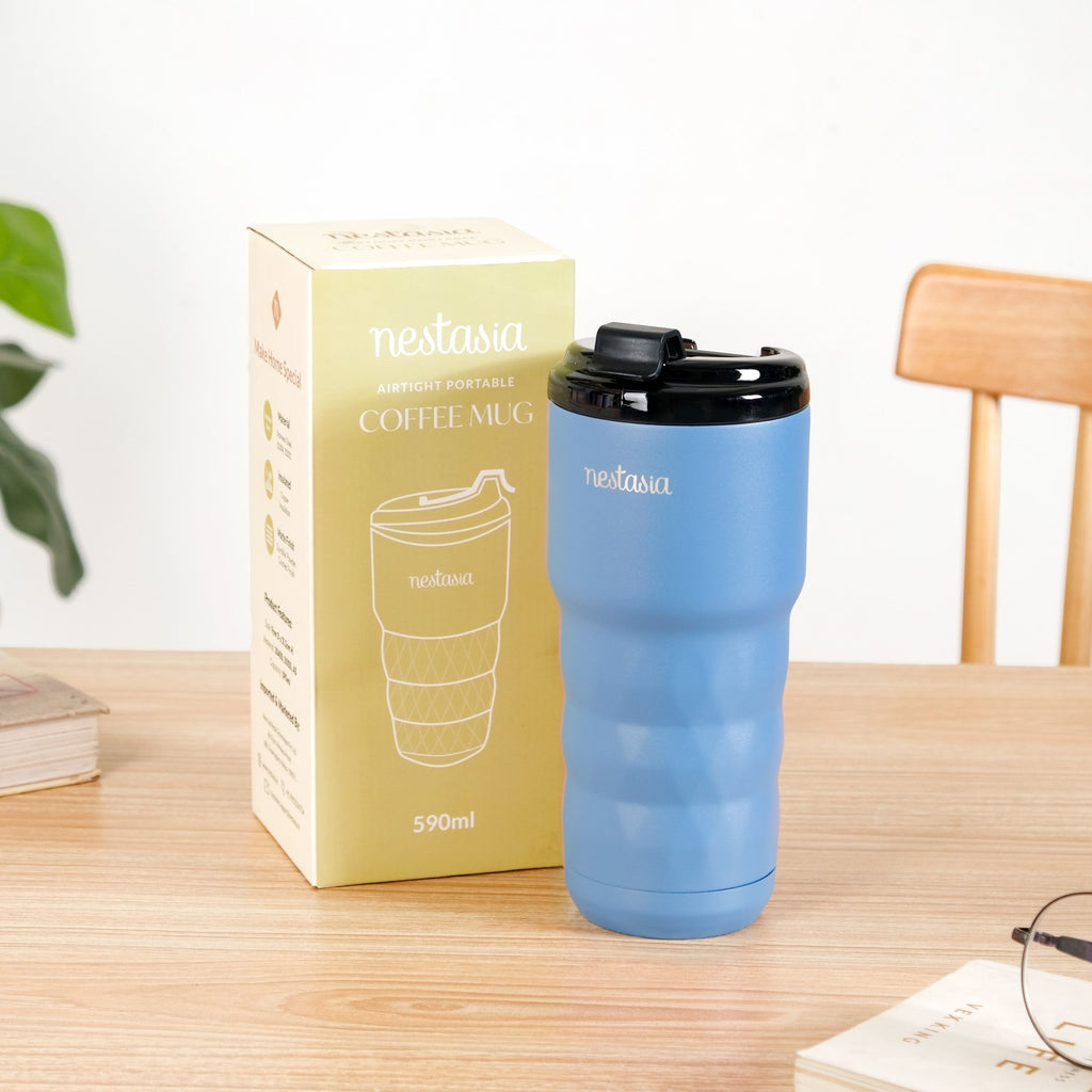 Brewster Grande Leakproof Copper Insulated Travel Bottle Azure Blue 590ml