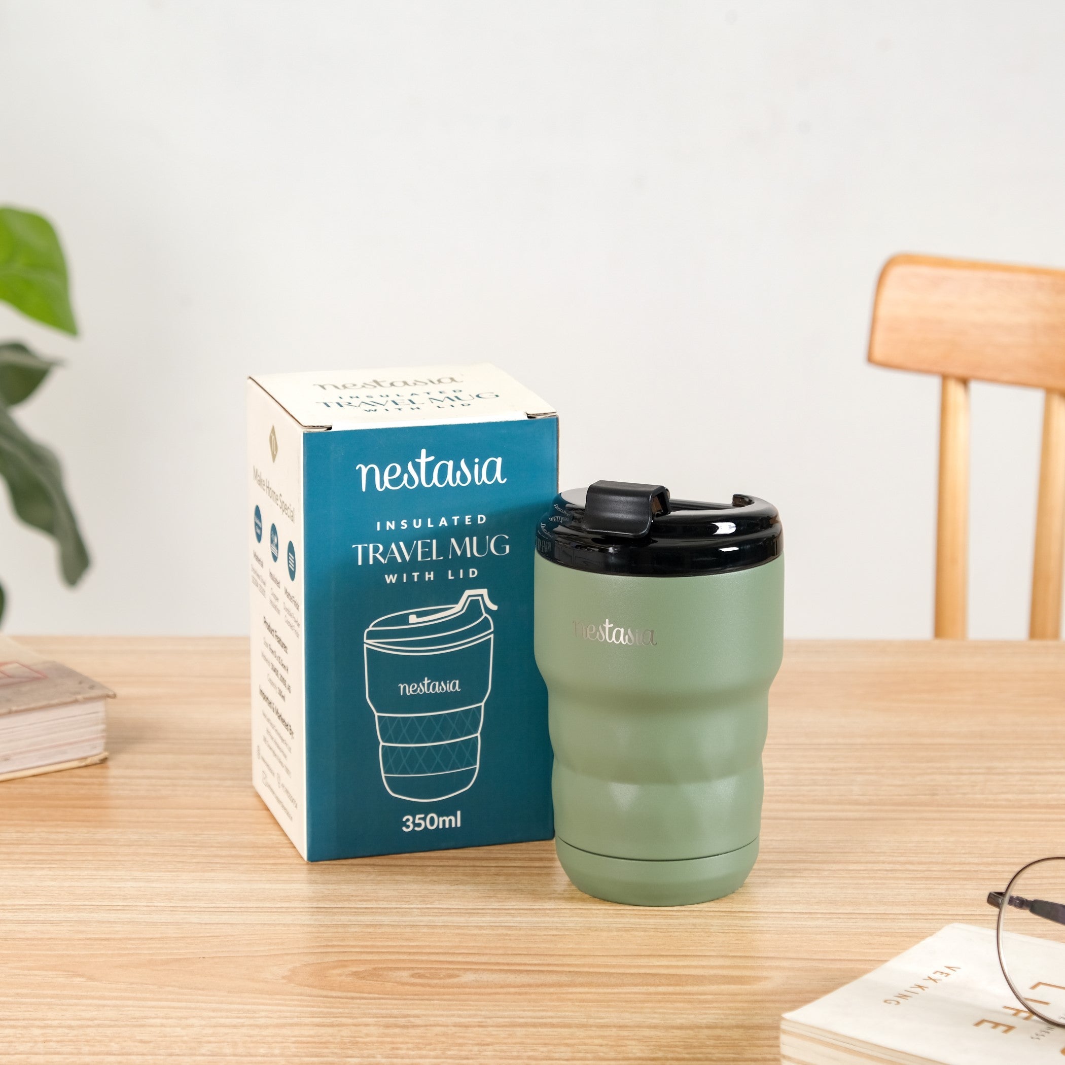 Brewster Insulated Travel Coffee Tumbler Seaweed Green 350ml