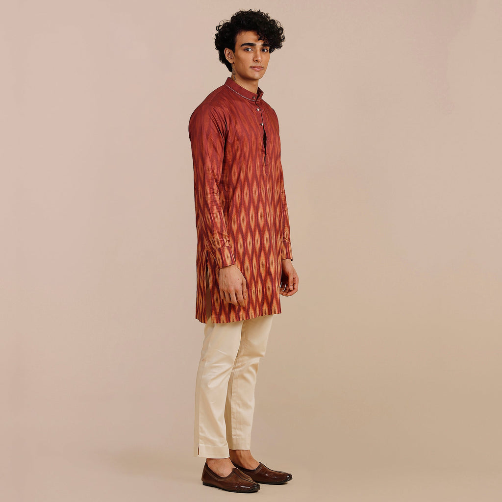 Burgundy Red Kurta | SATT