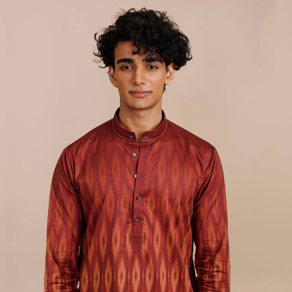 Burgundy Red Kurta | SATT