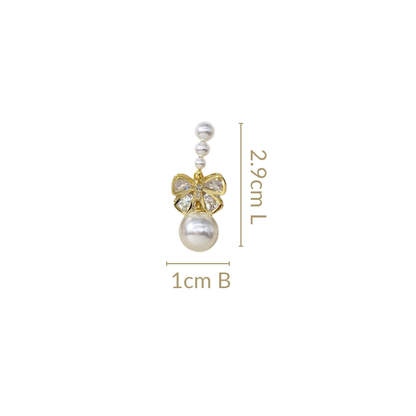 Butterfly Pearl Drop Earrings