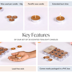 Ginger Ale Scented Tealight Candles Set Of 30