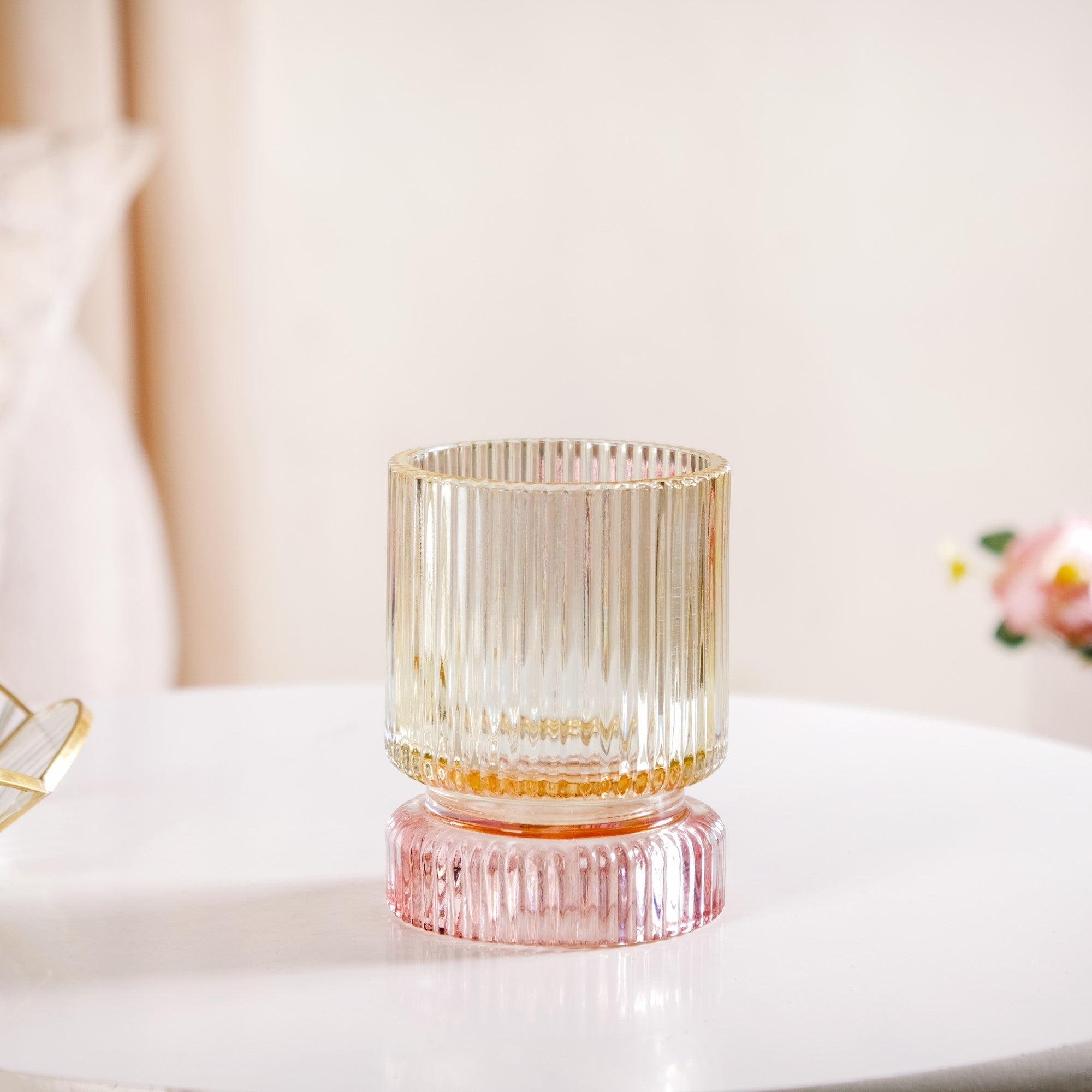 Pastel Glass Votive Candle Holder
