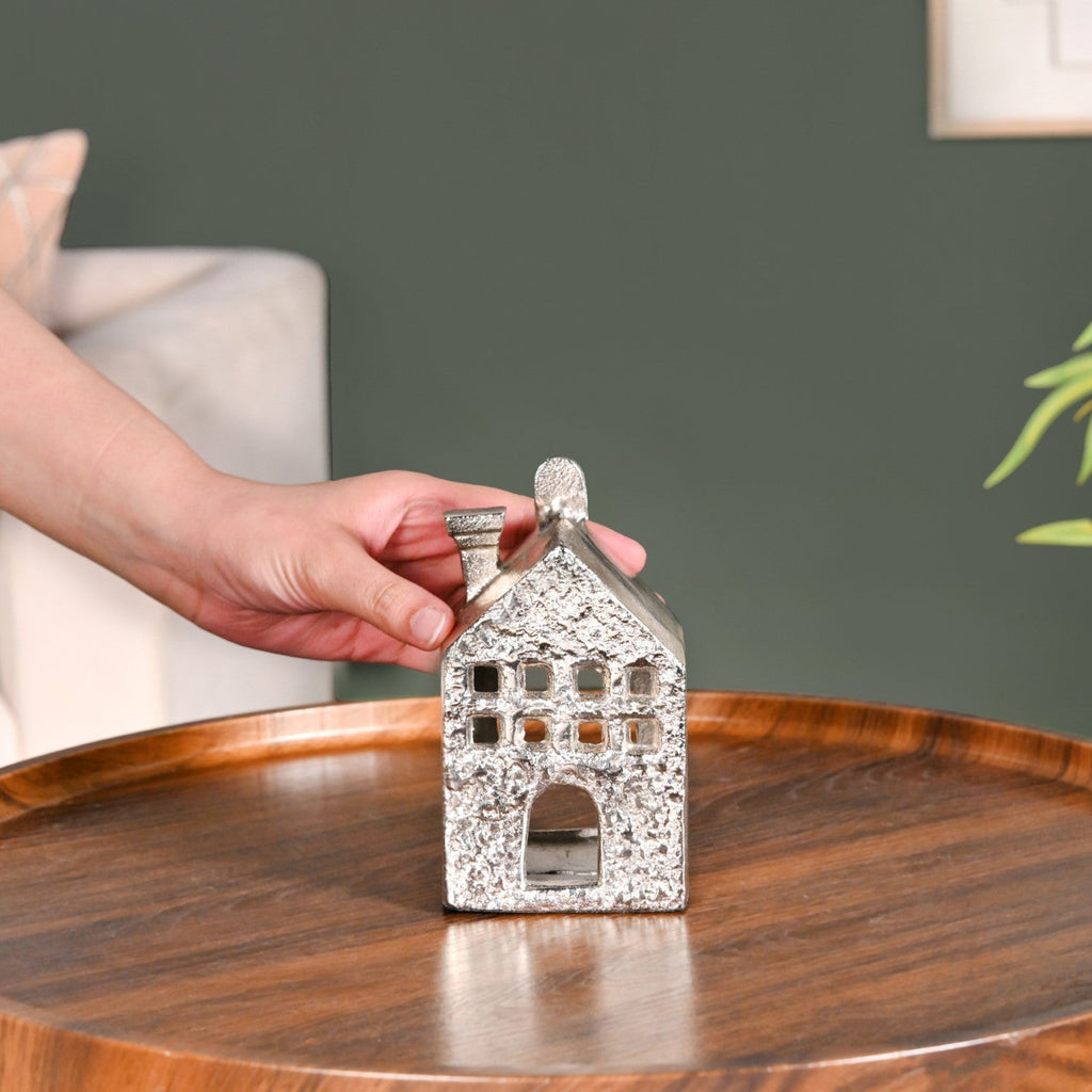 Casa Glow Tealight Holder In Silver