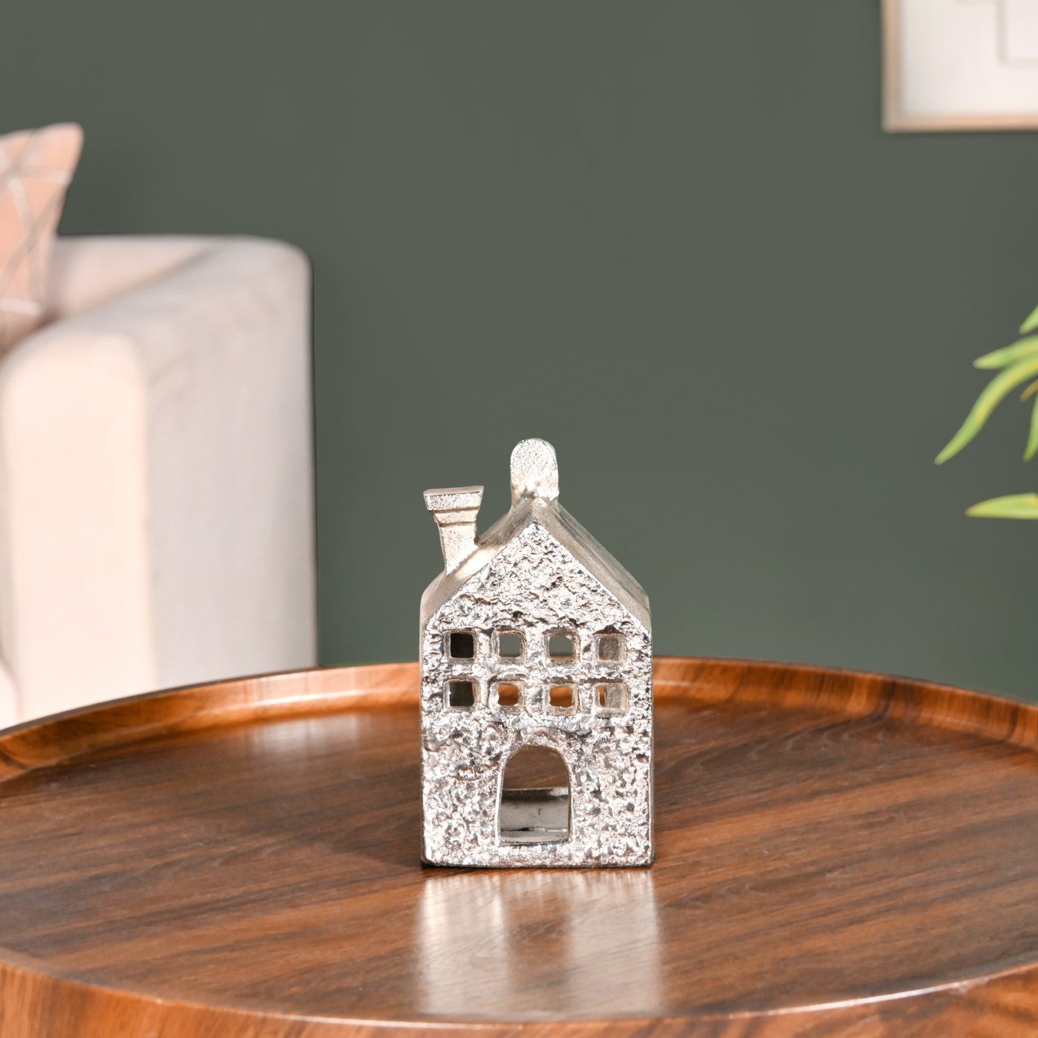 Casa Glow Tealight Holder In Silver