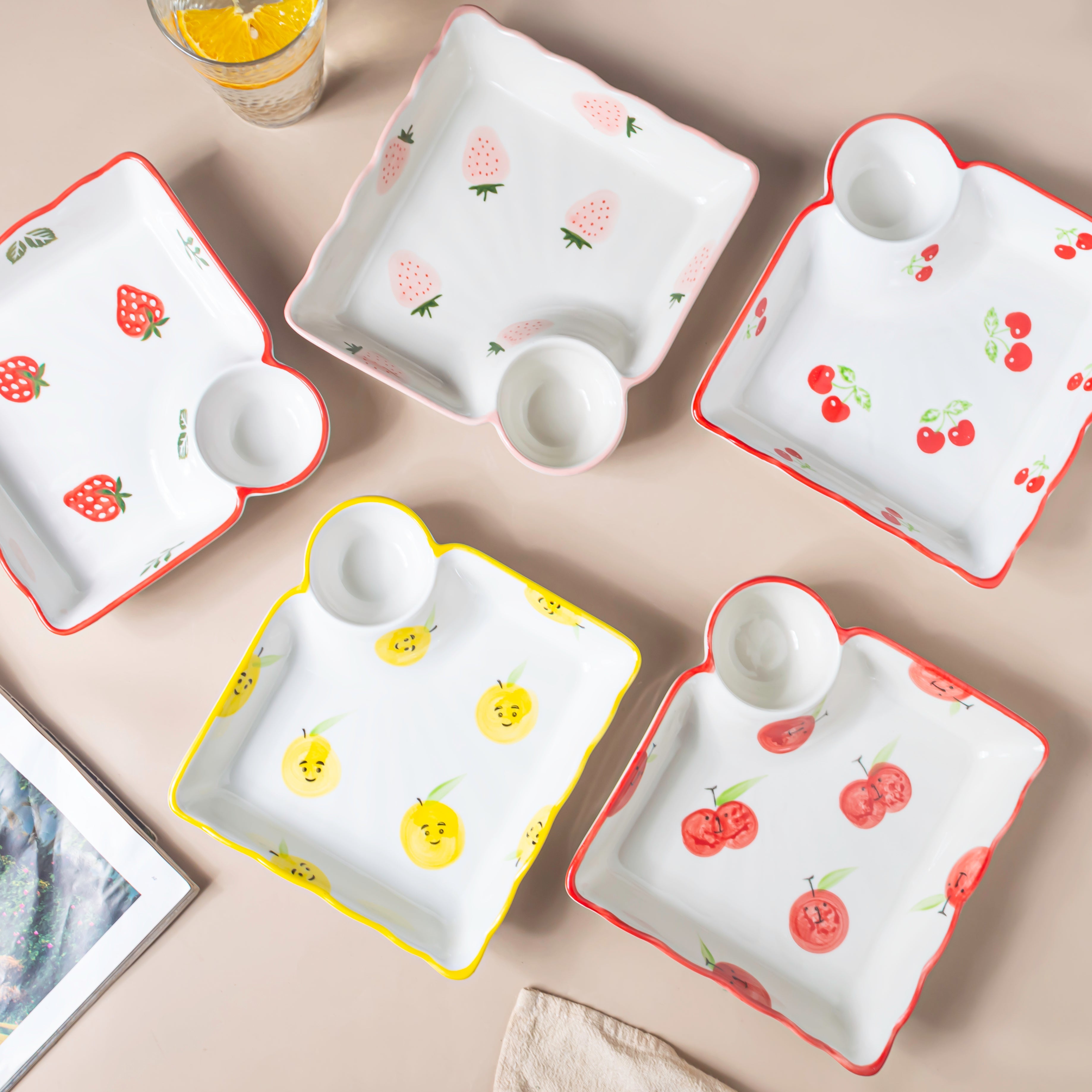 Cherry On Top Sectioned Plate Red