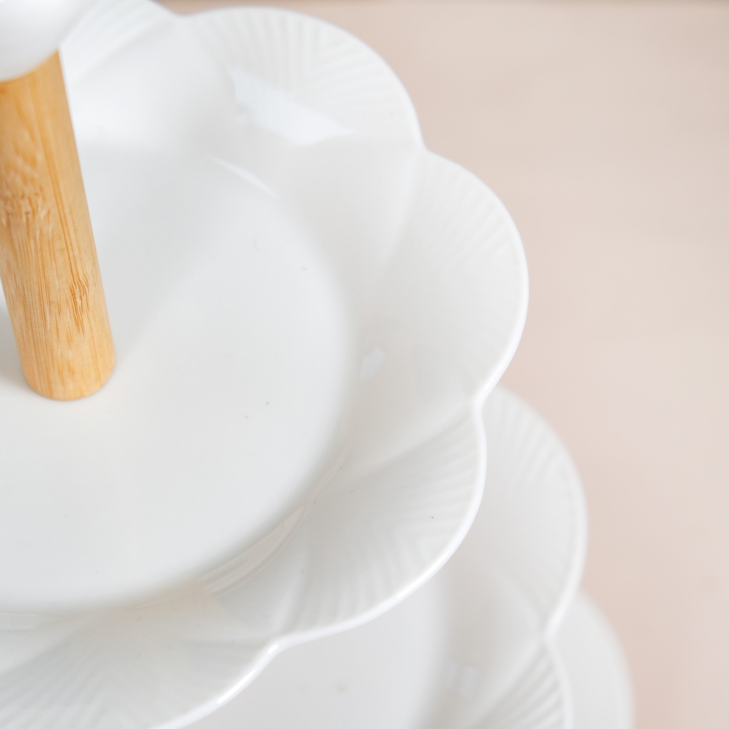 Blanca White Ceramic 3 Tier Cake Stand