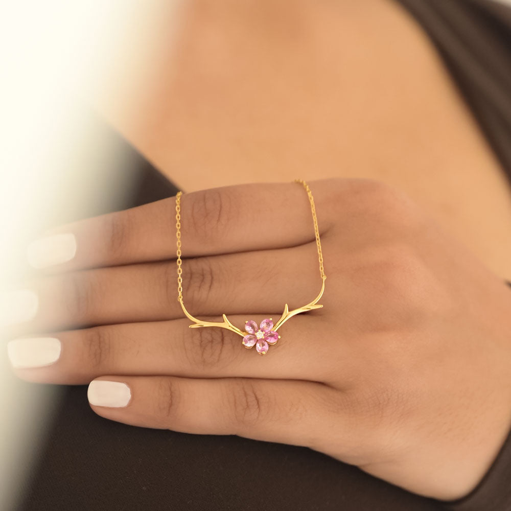 Cherry Flower Necklace