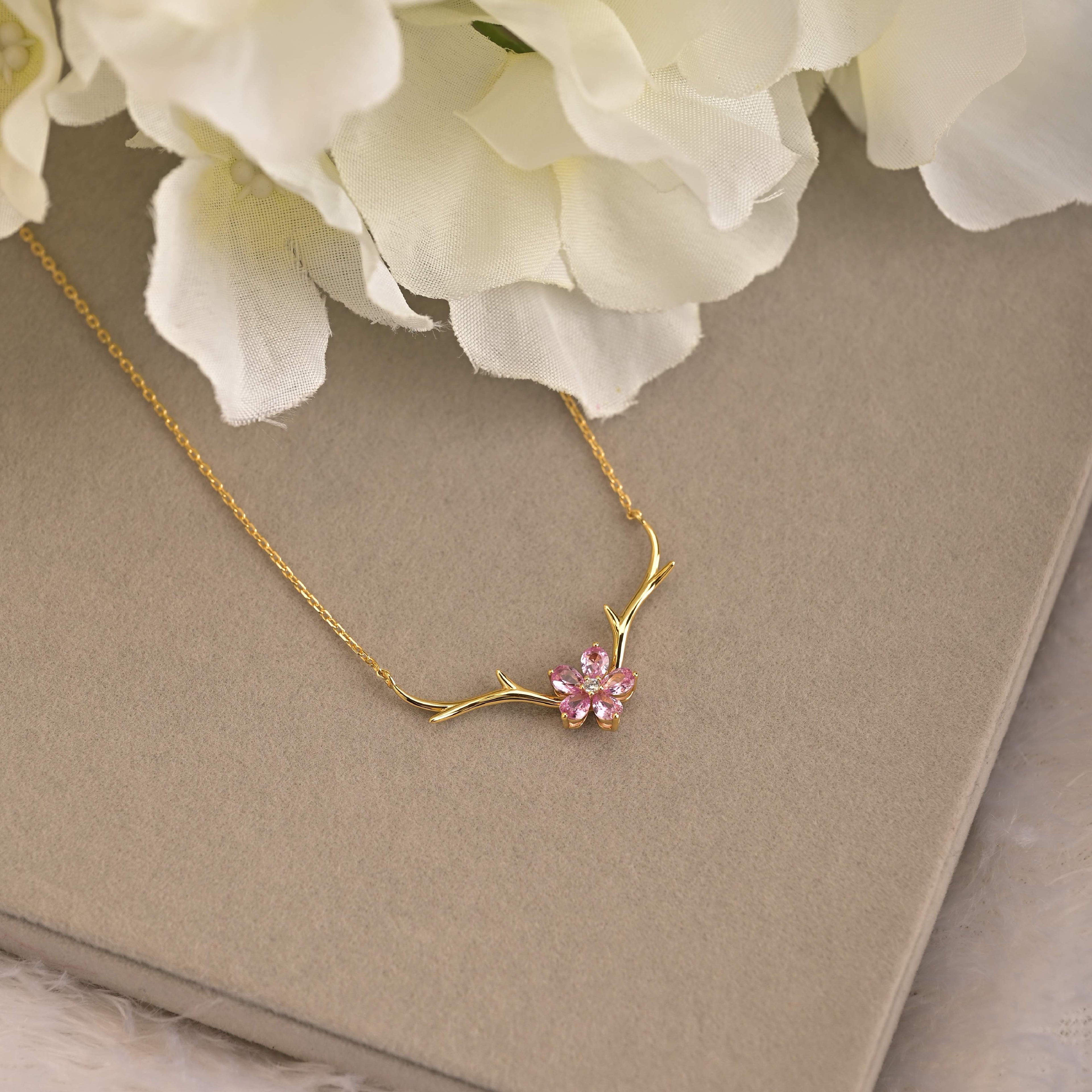 Cherry Flower Necklace