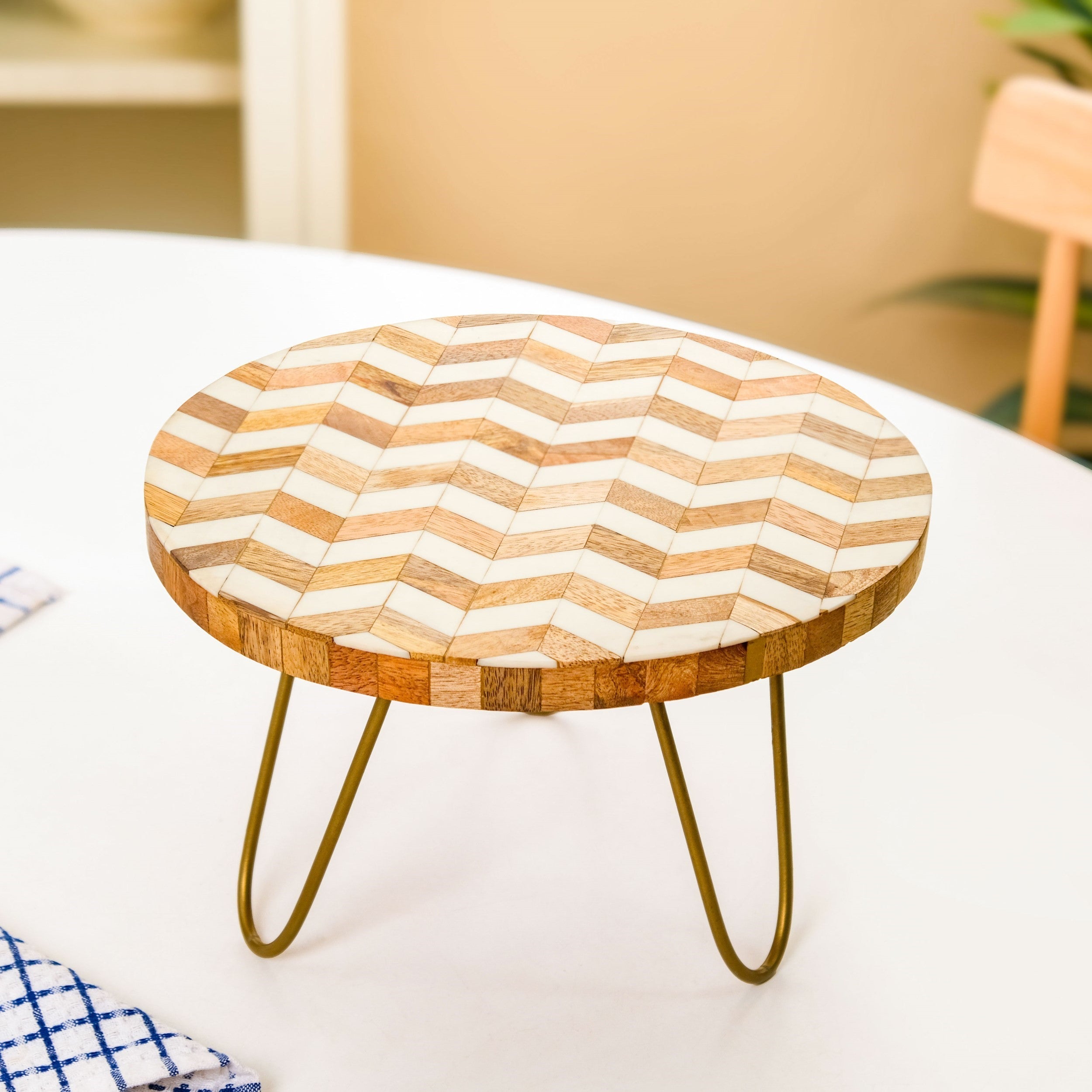 Chevron Mosaic Wooden Riser