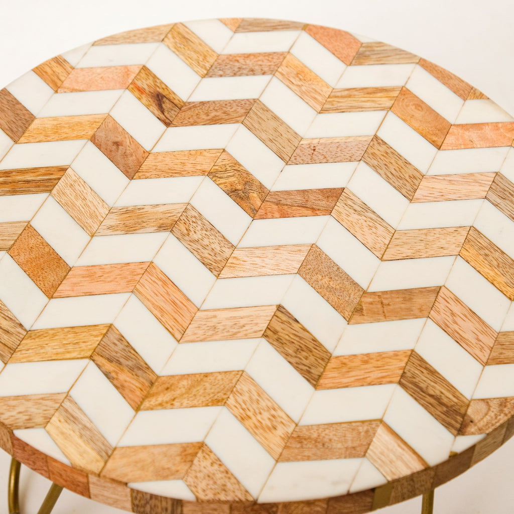 Chevron Mosaic Wooden Riser