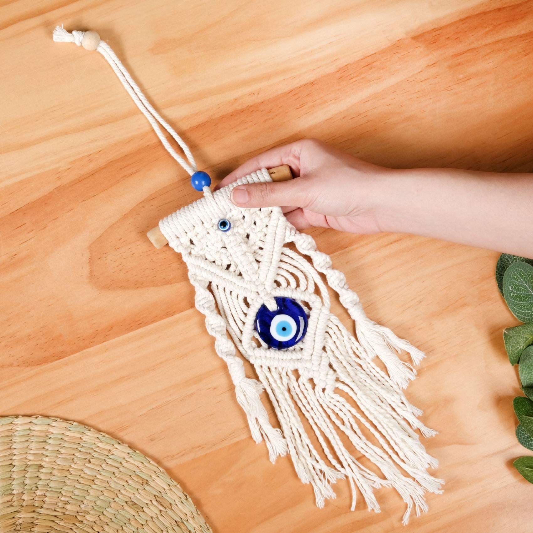 Crochet Macrame Evil Eye Wall Hanging