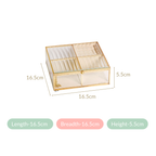 Fluted Lid Multi Section Glass Jewellery Box