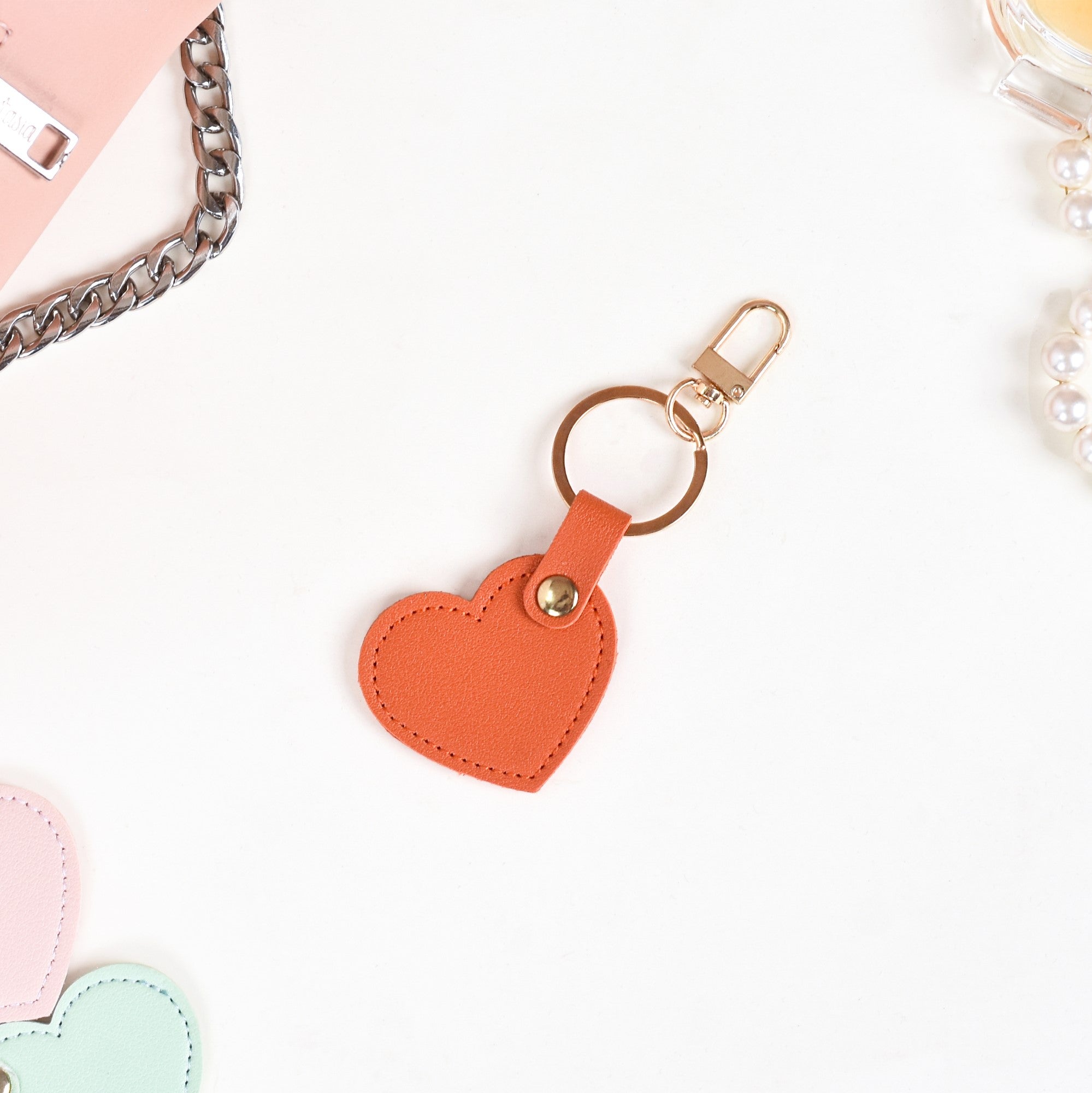 Chic Heart Keychain Set of 3