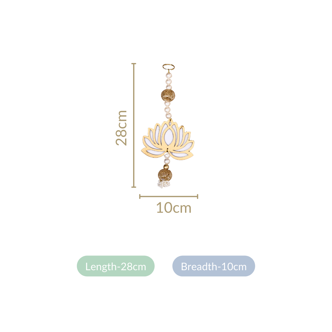 Lotus Wooden Wall Hangings Set Of 8
