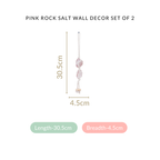 Pink Salt Crystal Macrame Hanging Set Of 2