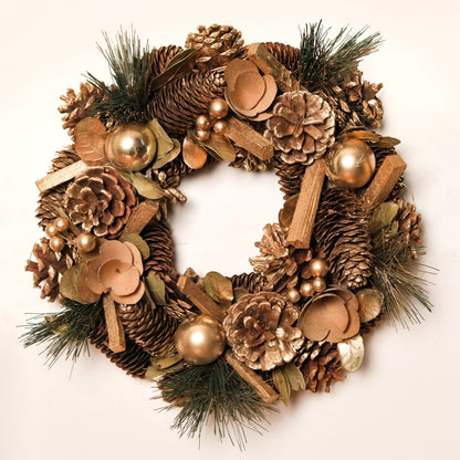 Golden Forest Sustainable Decorative Wreath