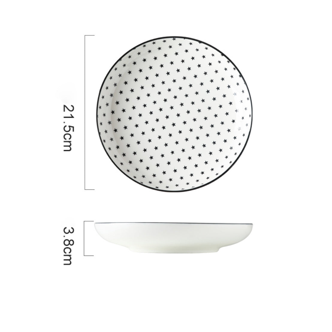 Black and White Deep Plate