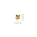 Clustered Prism Studs Gold