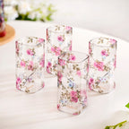 Pink Roses Cocktail Glass Set Of 4 340ml