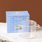 Borosilicate Stovetop Glass Cooking Pot With Lid 1300ml