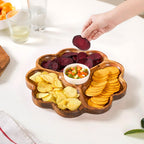 Cosmos 3 Section Snack Platter With Dip Bowl