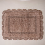 Plush Crochet Cotton Door Mats Set Of 2 29x21 Inch
