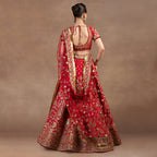 Crimson Red - Gold Lehenga Set | EAST
