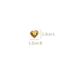 Crinkled Gold Heart Earrings