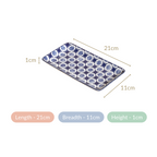 Abstract Design Ceramic Platters Set Of 4 8x4 Inch