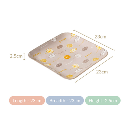 Dandelion Square Dinner Plates Set Of 4 9x9 Inch