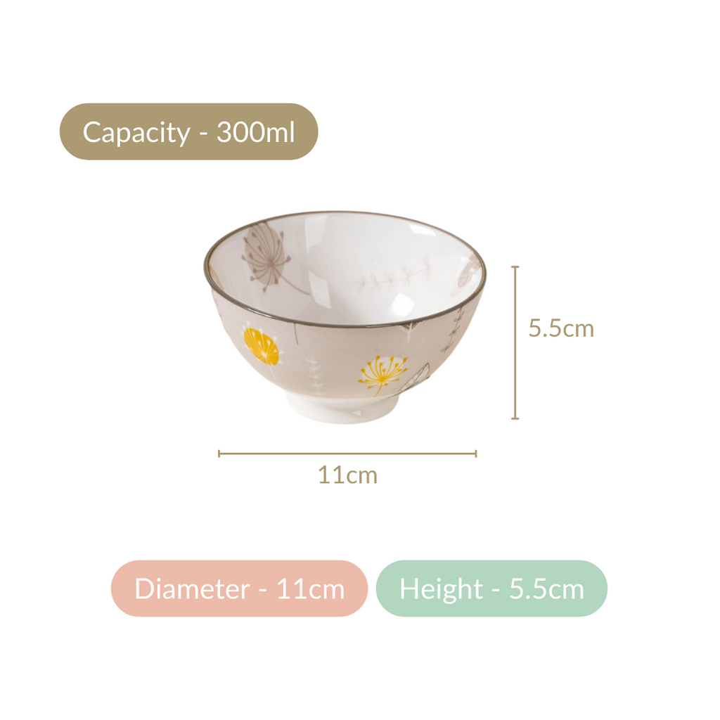 Dandelion Snack Bowls Set Of 4 300ml
