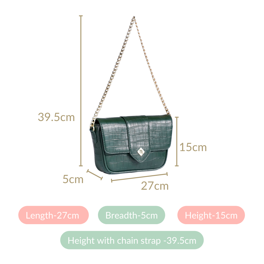 Croco Go-To Outing Bag Green