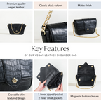 Croco Go-To Outing Bag Black