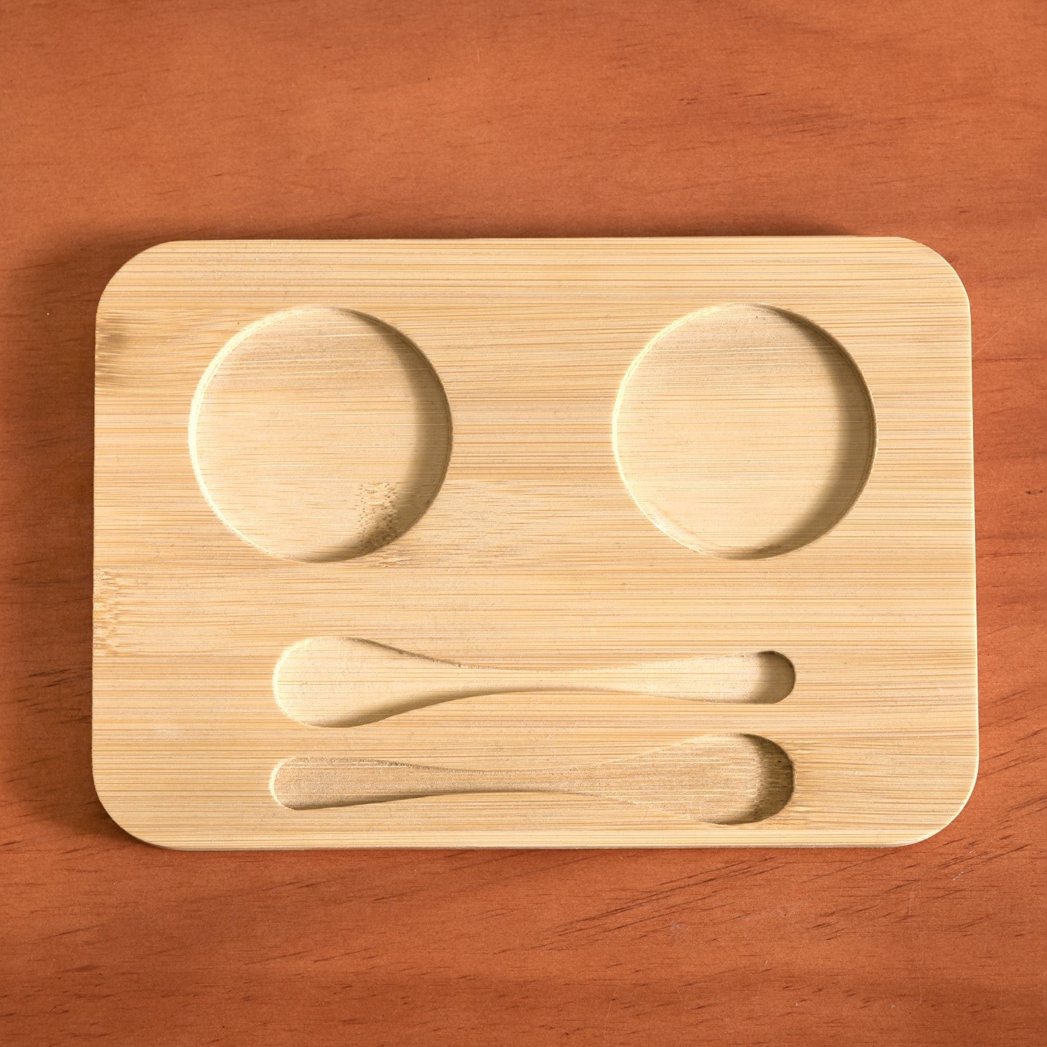Coffee Mugs And Spoons With Wooden Tray For Two 350ml