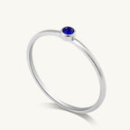 Cute Birthstone Ring | 18k White Gold Plated