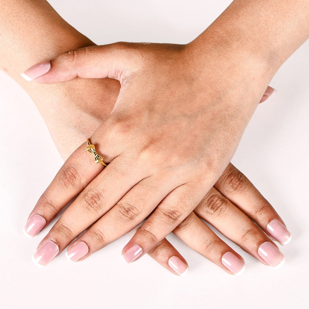 Dainty Gold Bow Statement Ring