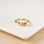 Dainty Gold Bow Statement Ring
