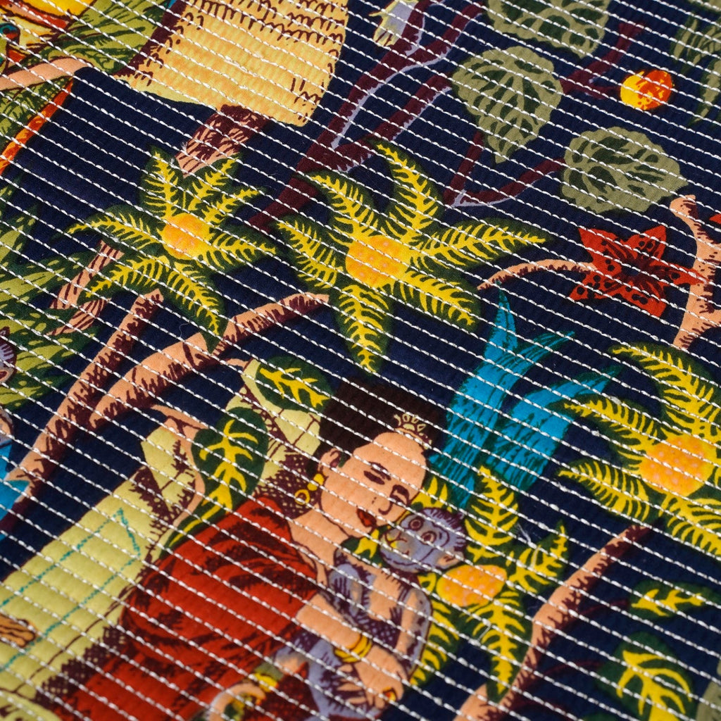 Frida Kahlo Inspired Quilted Cotton Bedcover 250x220cm