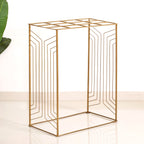 Box Frame Metal Backdrop With Floral Wall Hangings 38 Inch