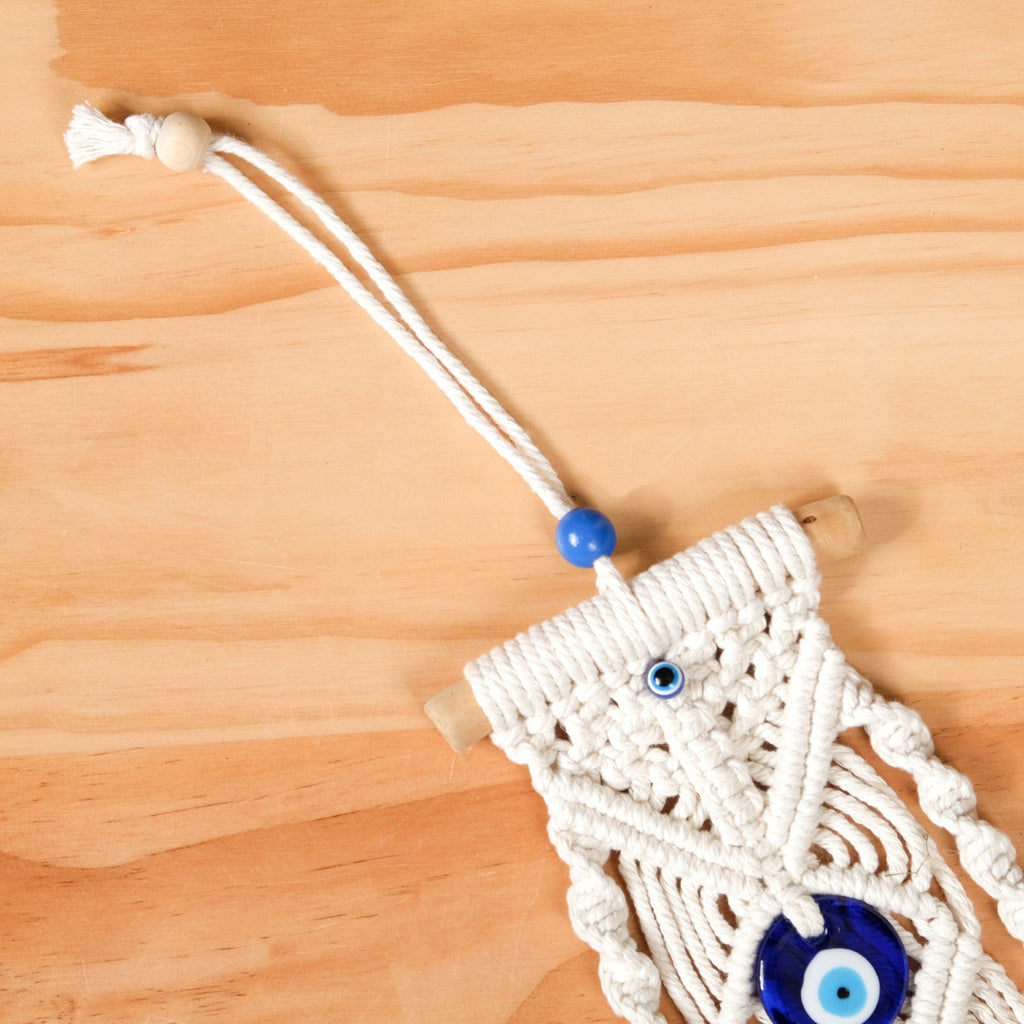 Crochet Macrame Evil Eye Wall Hanging
