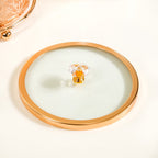 Decorative Glass Candy Jar With Handle And Lid