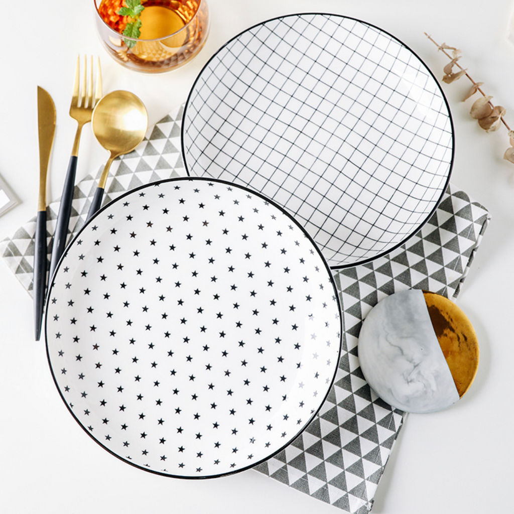 Black and White Deep Plate