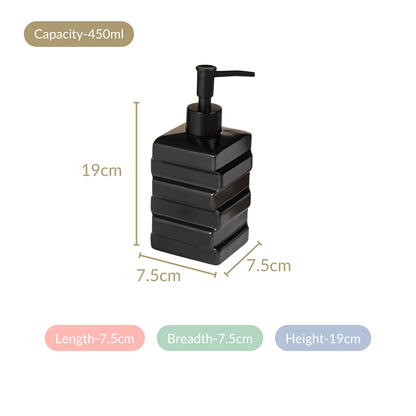 Brick Design Soap Dispenser Black 450ml