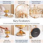 Pedestal Decorative Glass Bowl