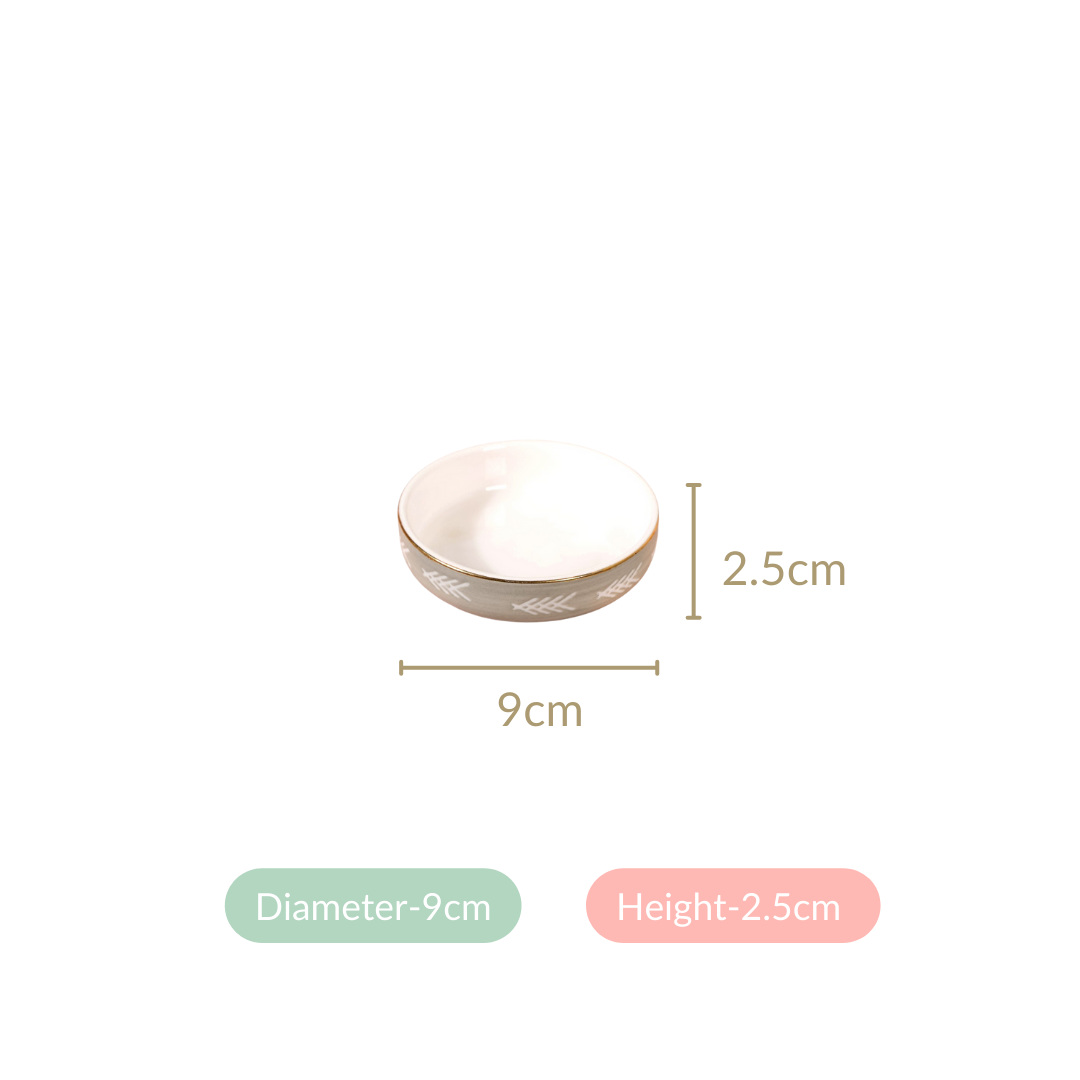 Azo Grey Dessert Plate Set Of 4