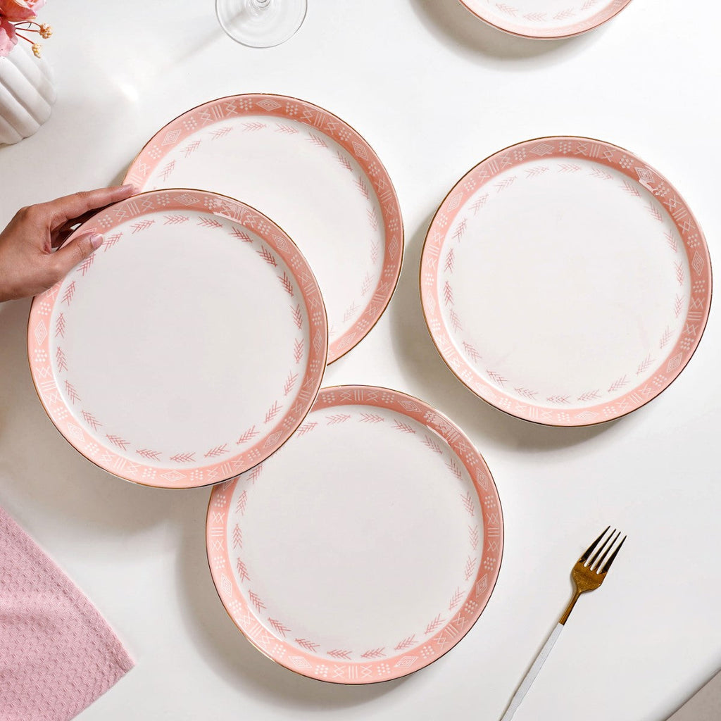 Pink Azo Dinner Plate Set Of 4 10 Inch