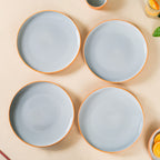 Orange Zoella Set Of 4 Dinner Plates 10 Inch