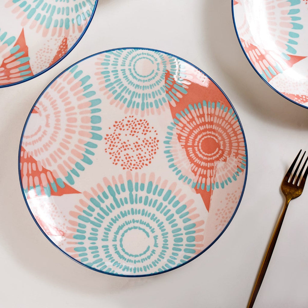 Pastel Dinner Plates Set Of 4 10Inch